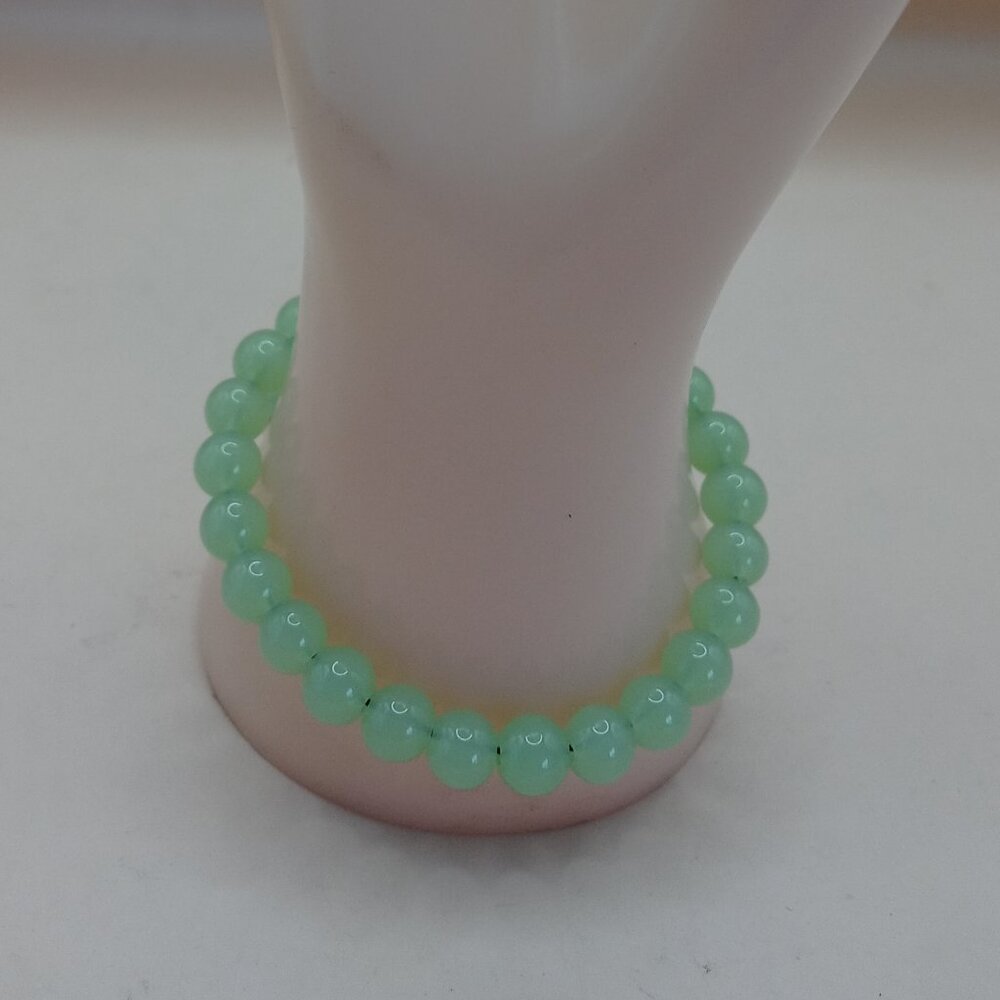 Unisex Handmade Natural Serpentine Stone Bracelet